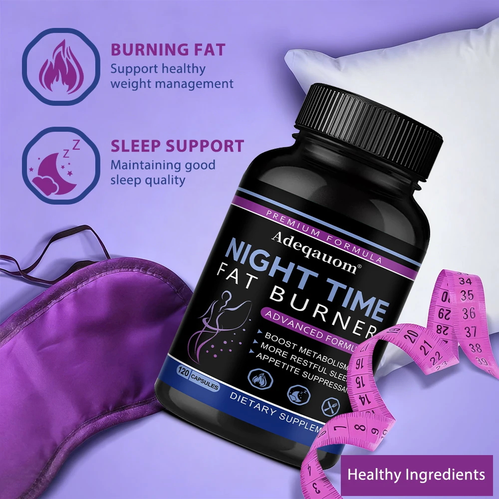 

Nighttime Fat Burner Supplement, Thermogenic Metabolism Support, Natural Appetite Control & Restful Sleep, Weight Management
