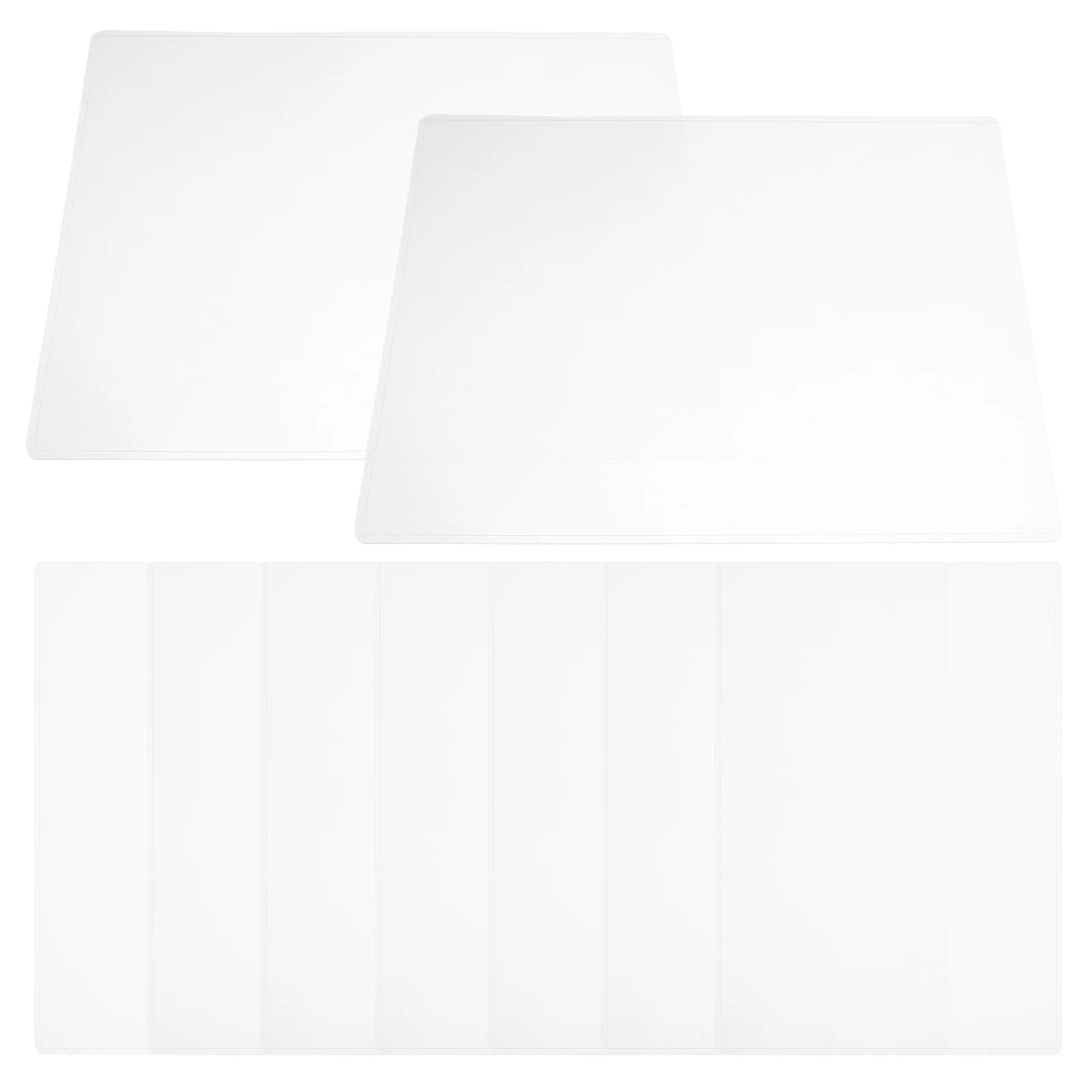 

30Pcs Clear Transparent Hard Card Sleeves Rigid Plastic Sheet Protectors for Posters Menus Photo Albums Document Holders