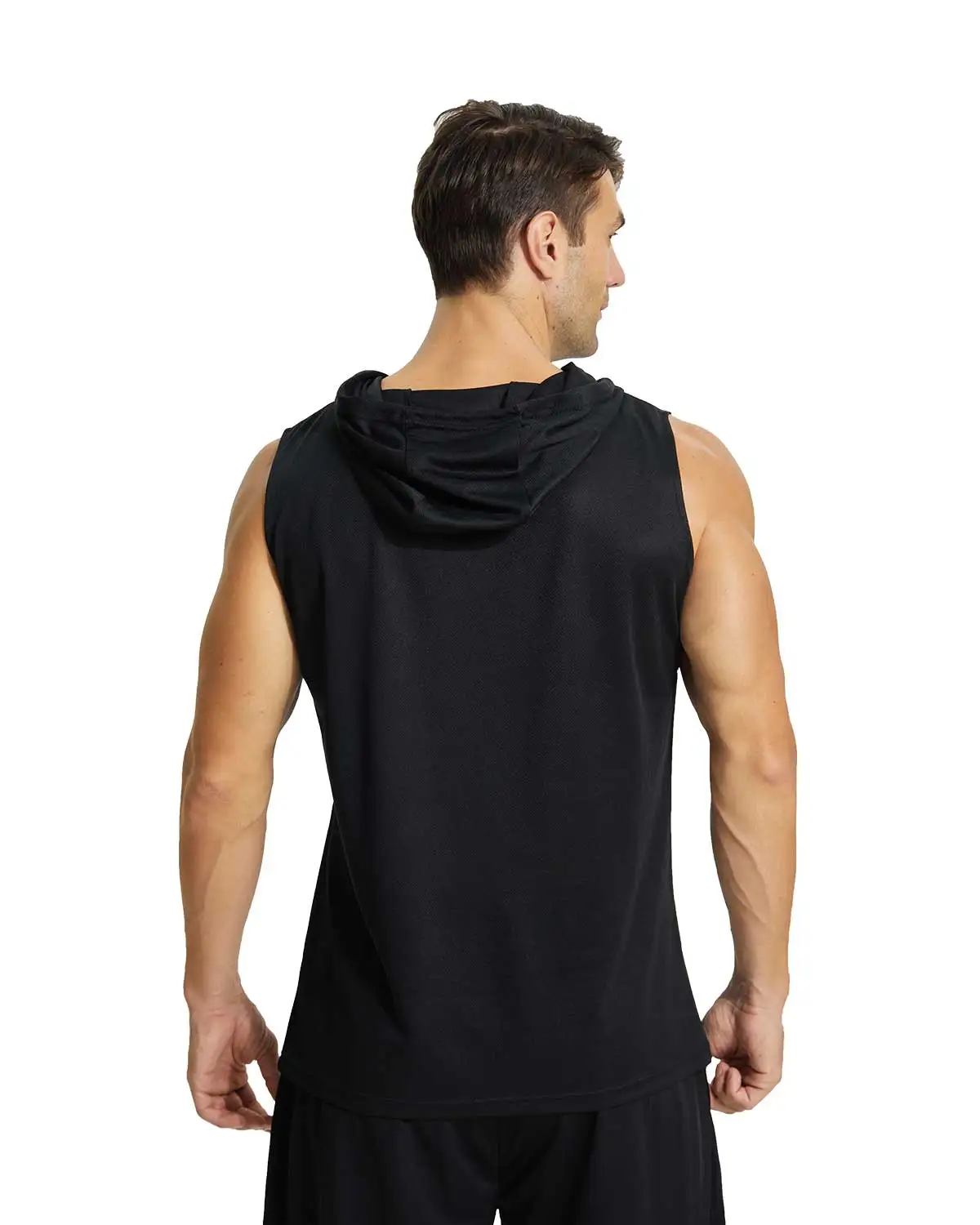 Mens Gym Shirts Hooded Tank Top Muscle Sleeveless Hoodie for Men Quick Dry, Athletic Running Trainning Cut Off Shirt