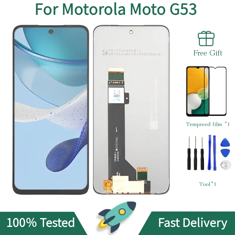 MOTO G53 LCD Screen For Motorola Moto G53 5G Display XT2335-1/2/3 Touch Screen Digitizer For moto g53 Screen Replacement LCD