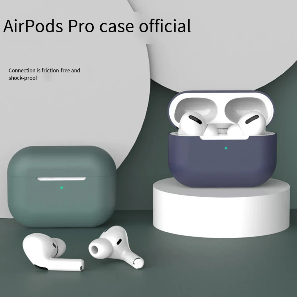 Silicone Earphone Capa para AirPods Pro, fone de ouvido compatível sem fio, caixa protetora, Headphone Acessórios