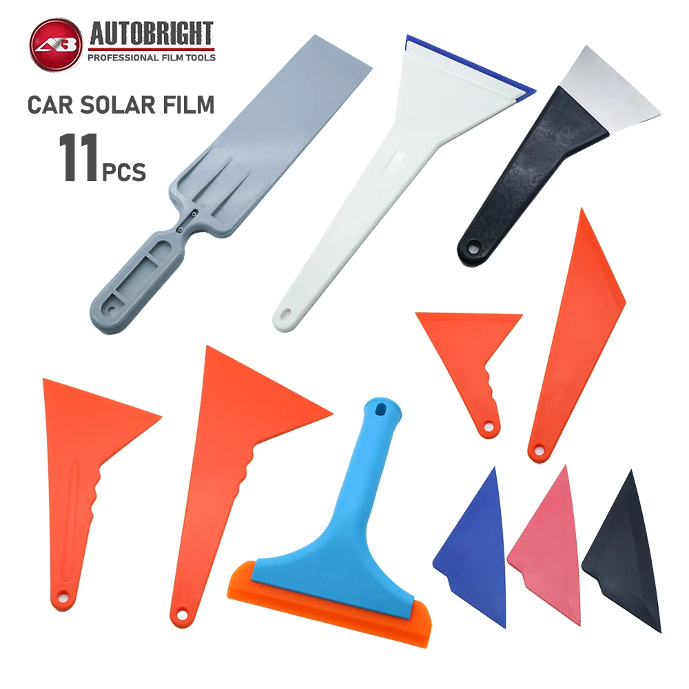 AUTOBRIGHT 11-Piece Professional Car Window Tinting Tool Set with Scrapers and Cutter for Car Film Application Car Wraps Tools