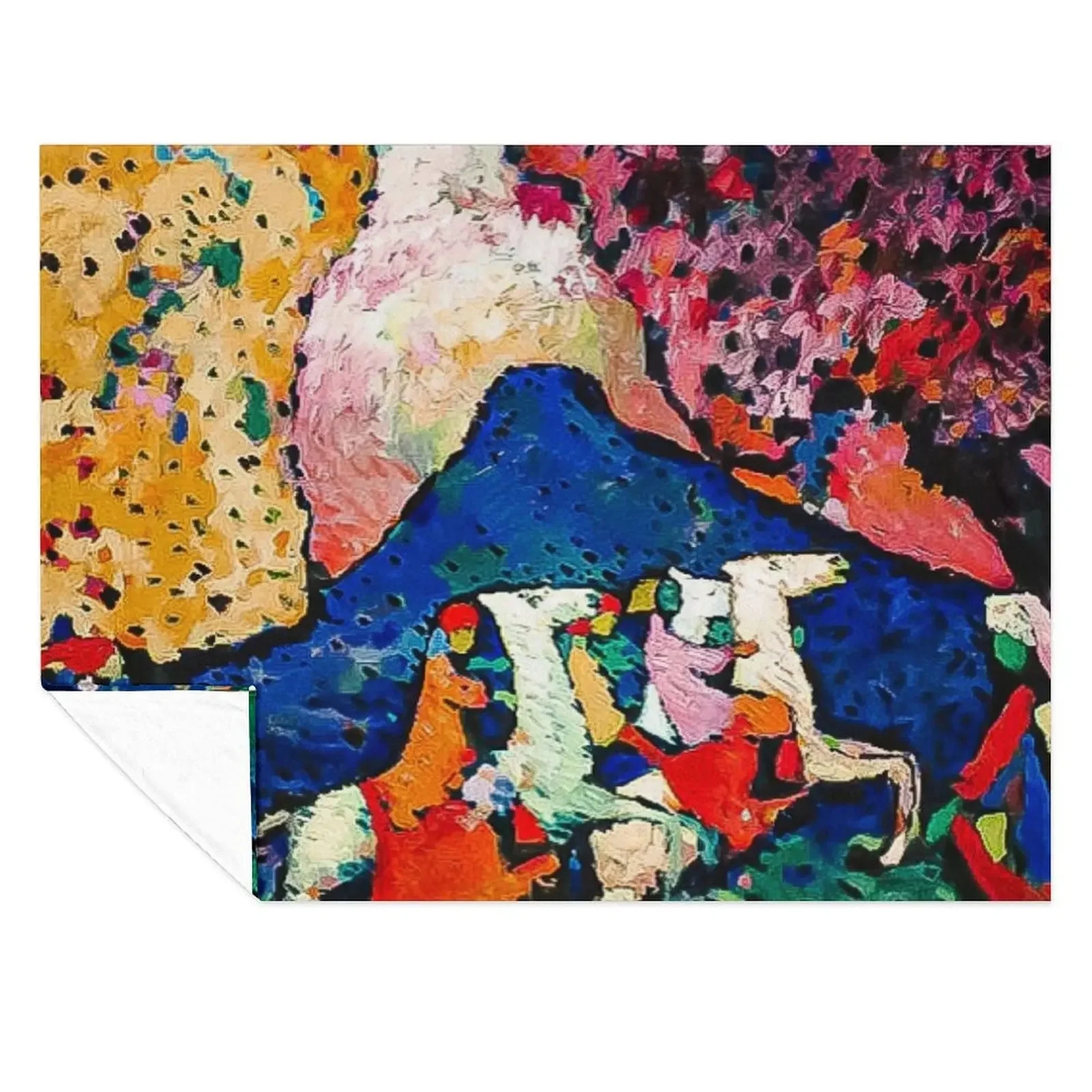 

Kandinsky Blue Mountain, 1908 Throw Blanket Bed Luxury Thicken bed plaid Blankets