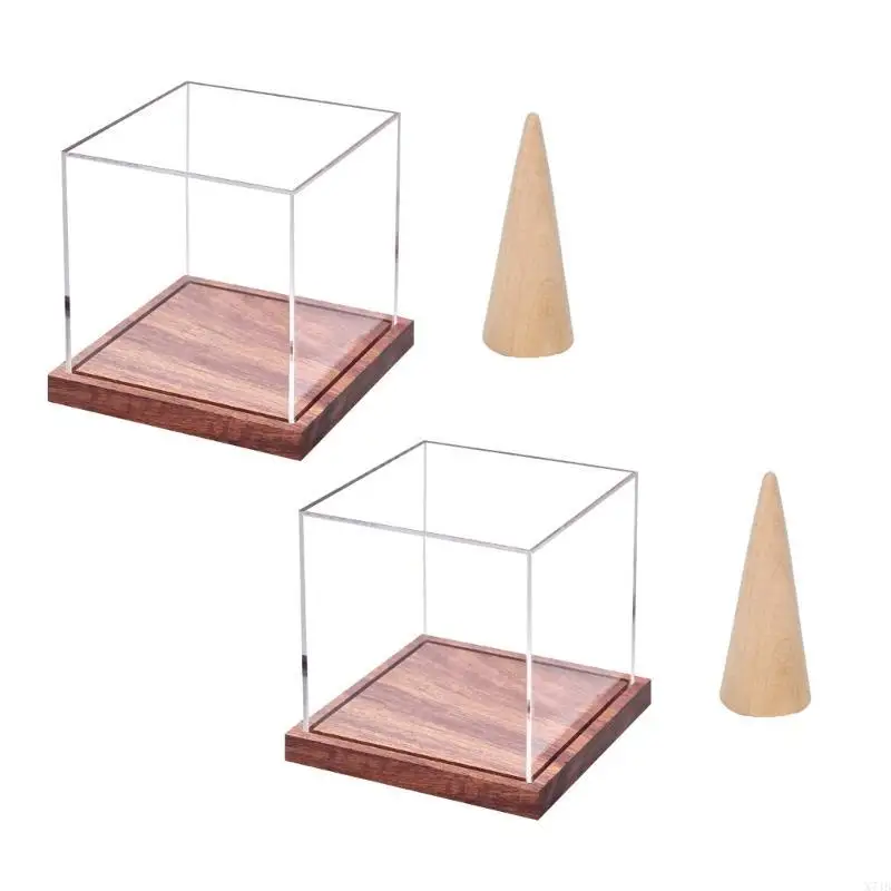 Rings Holder Display Stand Large Capacity Acrylic Case for Sports Rings