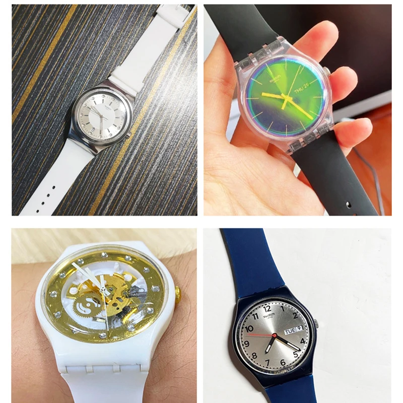 Bracelet en caoutchouc pour Swatch, Bracelet de sport coloré de remplacement, 16mm 17mm 19mm 20mm, accessoires de montre en Silicone 2028