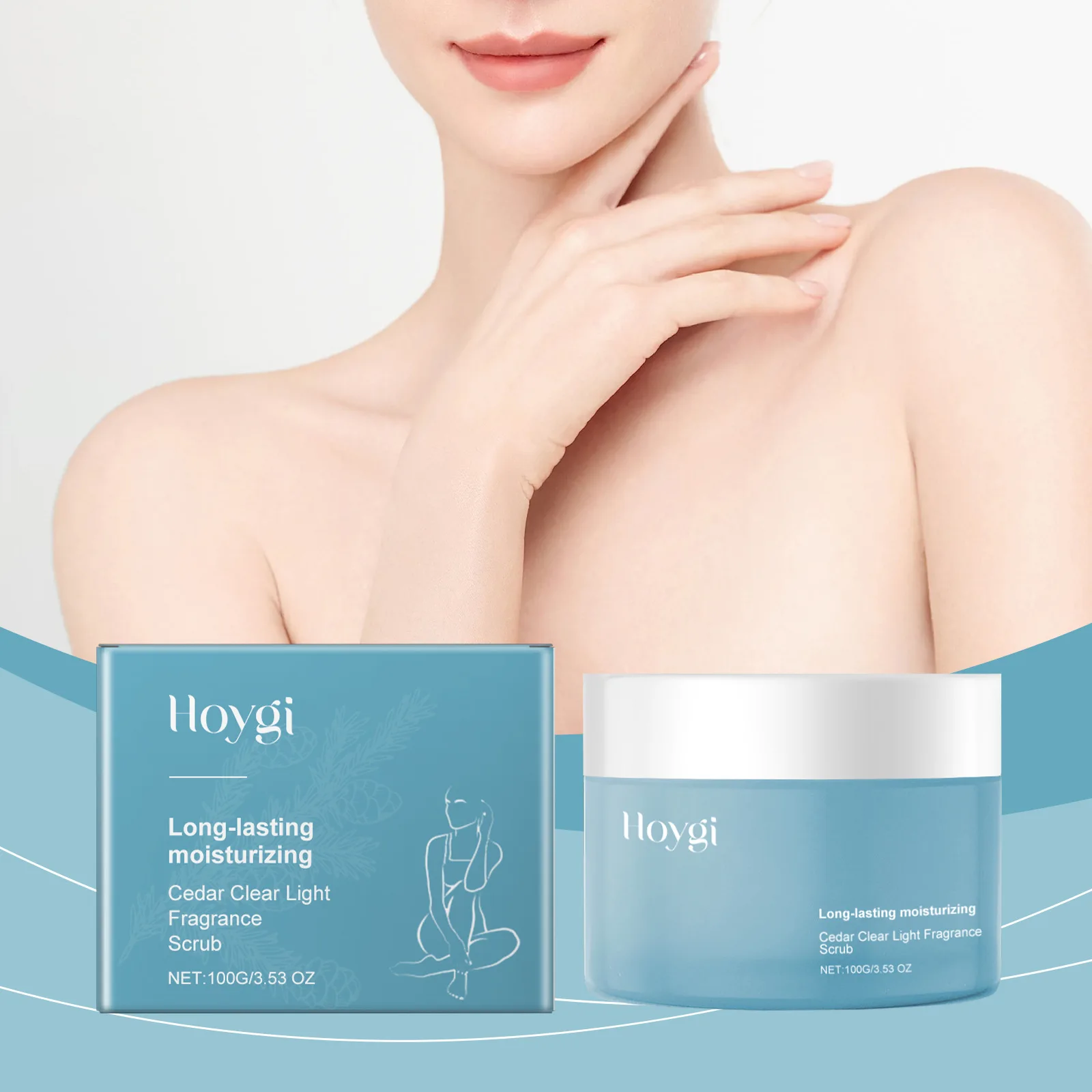 

Cedarwood Body Scrub with Coconut Shell Powder, Exfoliating & Hydrating, 100g, Gentle Polish for Smooth Glowing Skin