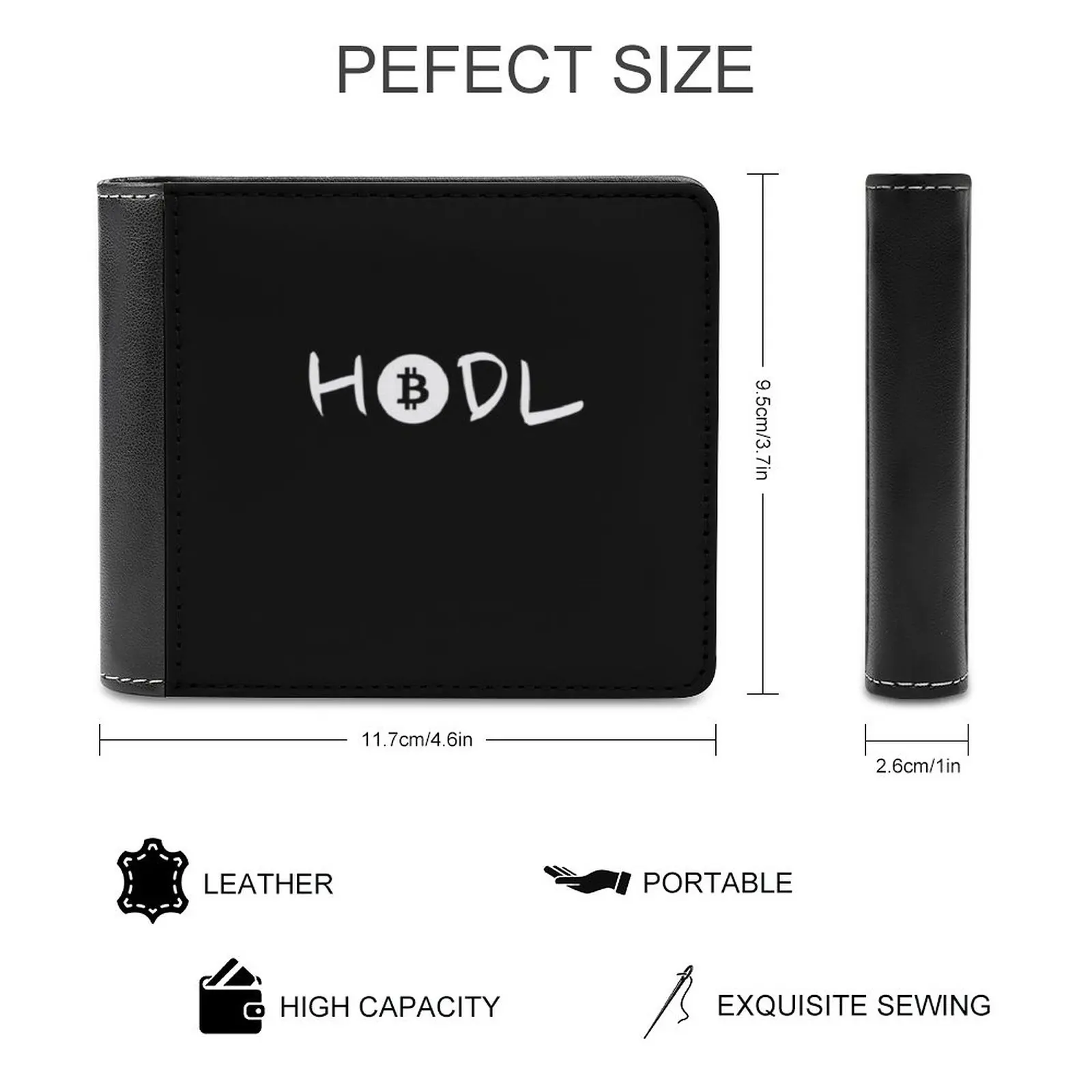 Hodl Bitcoin Black And White Fashion Credit Card Wallet Leather Wallets Personalized Wallets For Men And Women Bitcoin Crypto