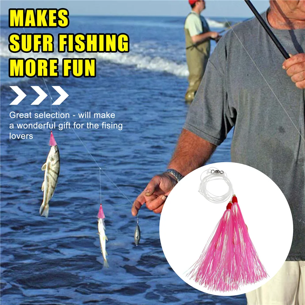 12Pcs Fishing Mylar Flash Teaser Artificial Jig bait Rig Saltwater Fishing Teasers Plugs Flounder Fishing Lures Bait Rigs