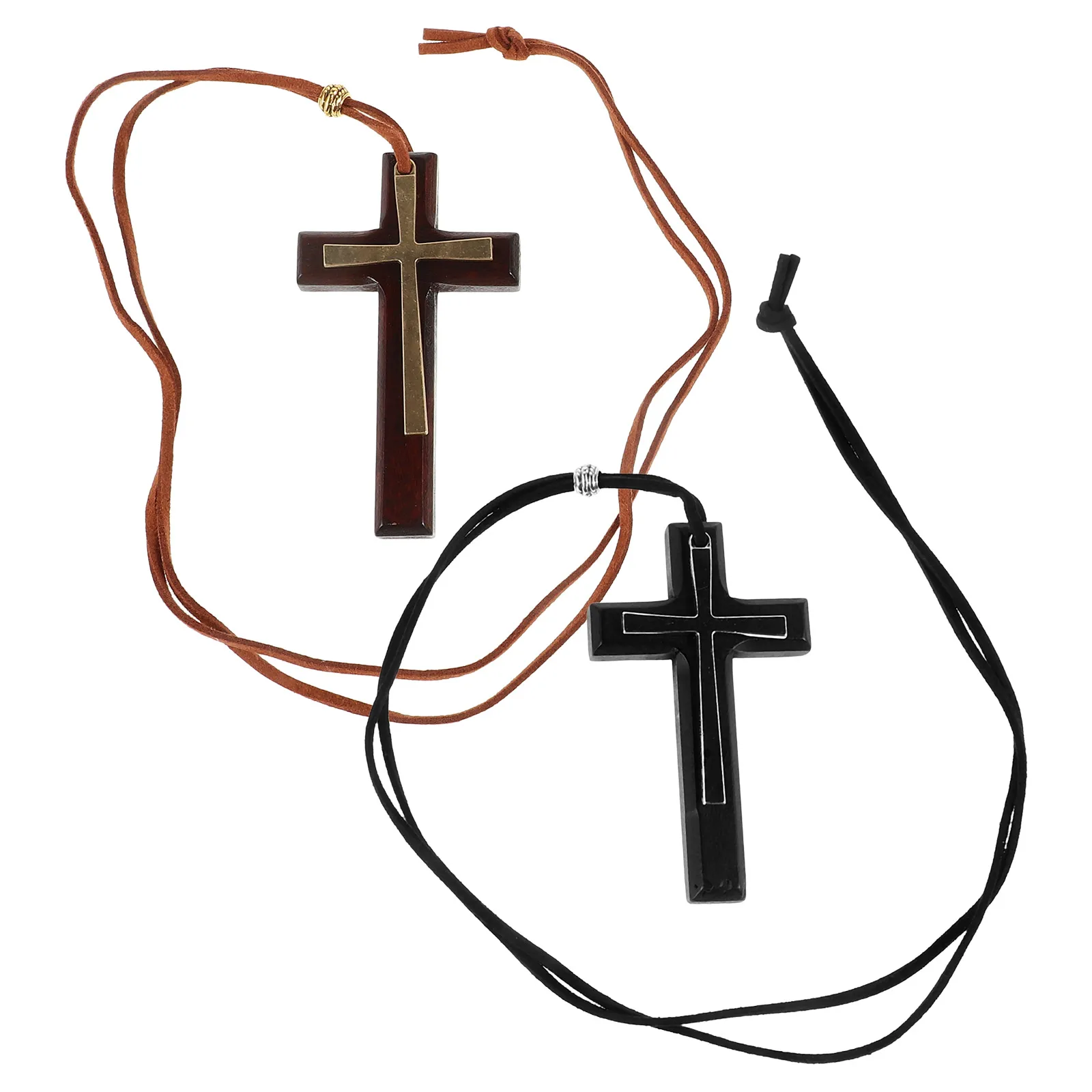 

2 Pcs Hanging Charm Wooden Ornaments for Rear View Mirror Decor Vintage Interior Accessories