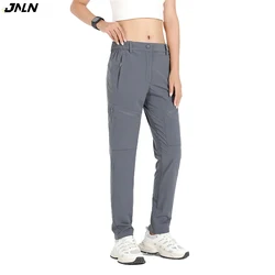 JNLN Hiking Pants Women 4-Way Stretch Waterproof Summer Cargo Pants Trekking Climbing Camping Outdoor Sports Mountain Trousers