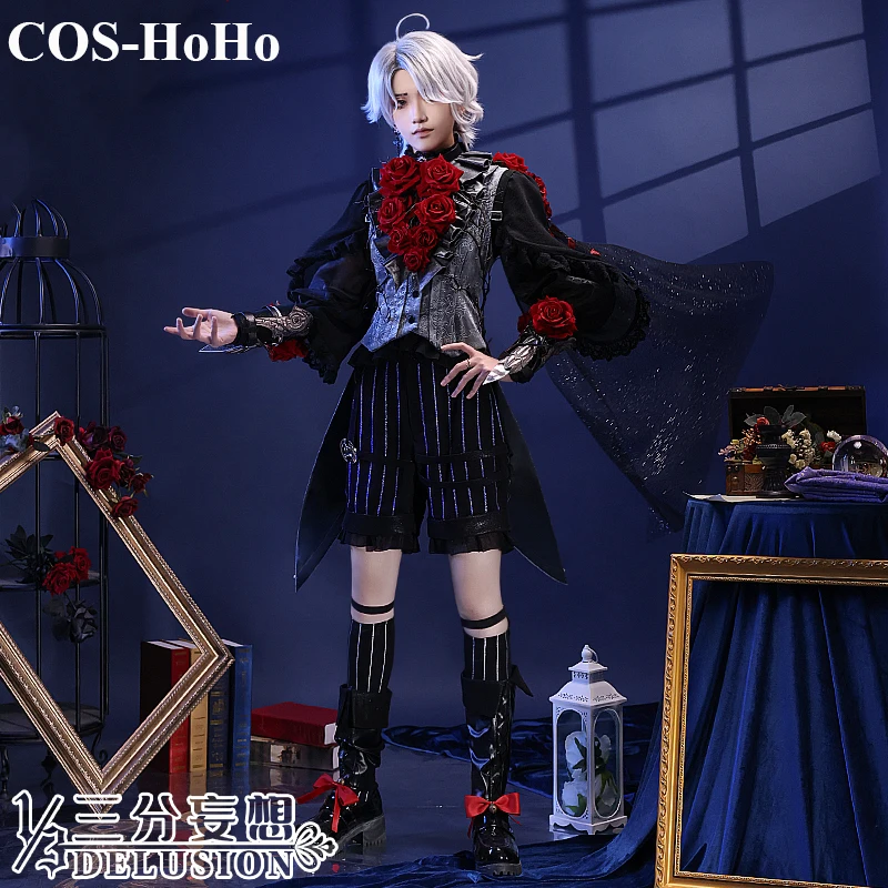 COS-HoHo Anime Identity V Emir Game Suit Gorgeous Handsome Fashion Uniform Cosplay Costume Halloween Carnival Party Outfit Men