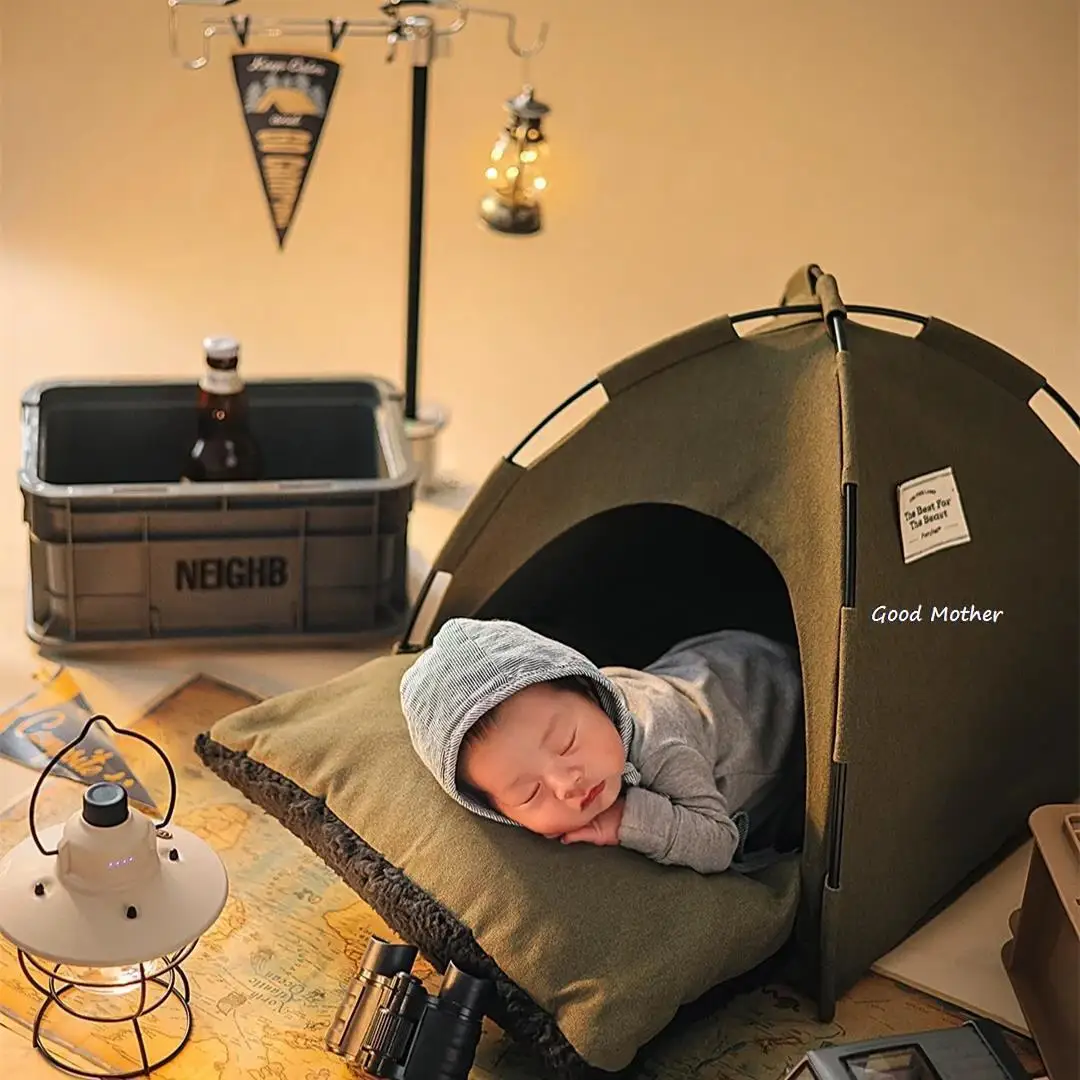 

Newborn Baby Photography Props Mini Wigwam Camping Tent Decoration Fotografia Accessories Studio Shooting Photo Props