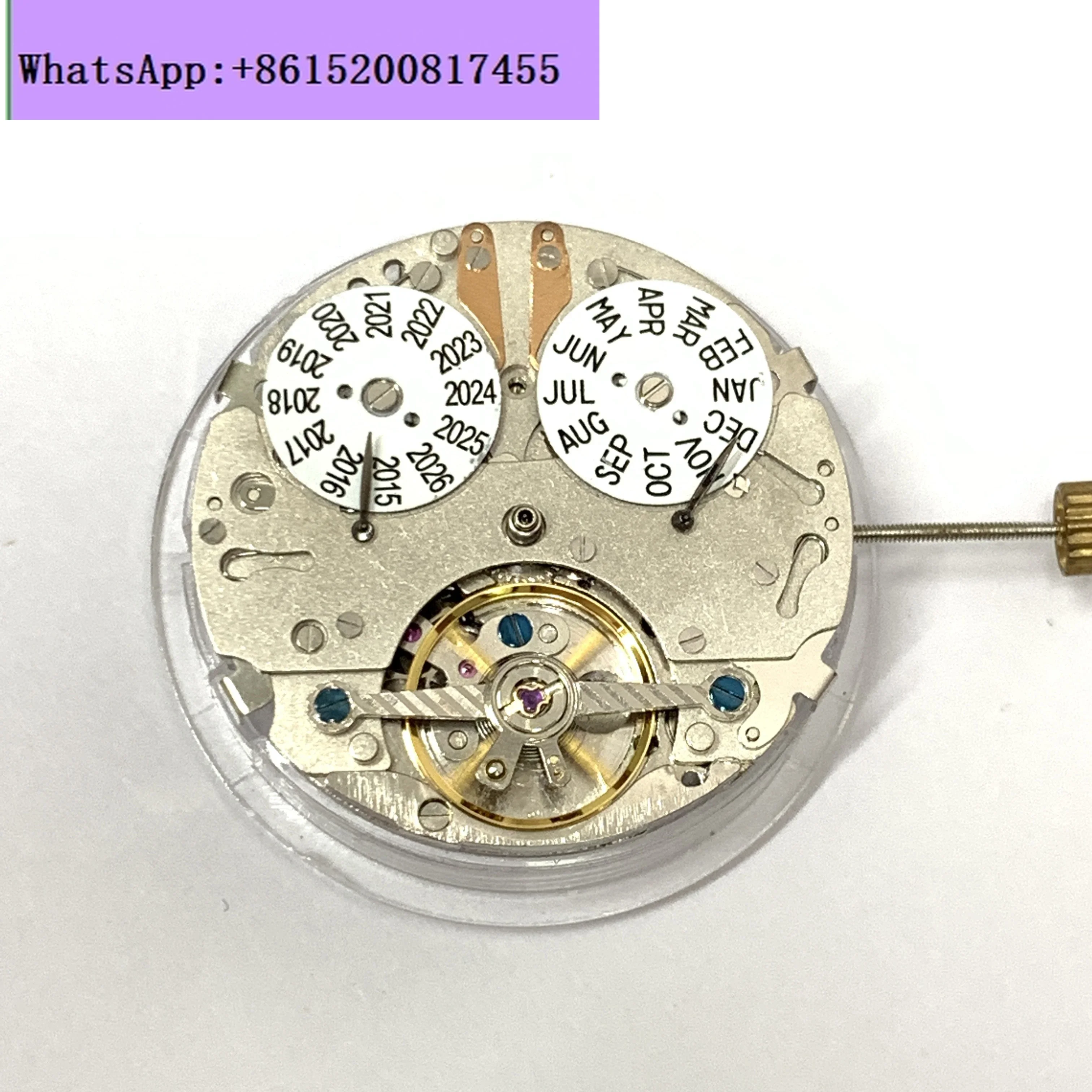 Watchdomestic multi-functional mechanical movement, five-pin fully automatic perpetual calendar, six-point bare balance wheel