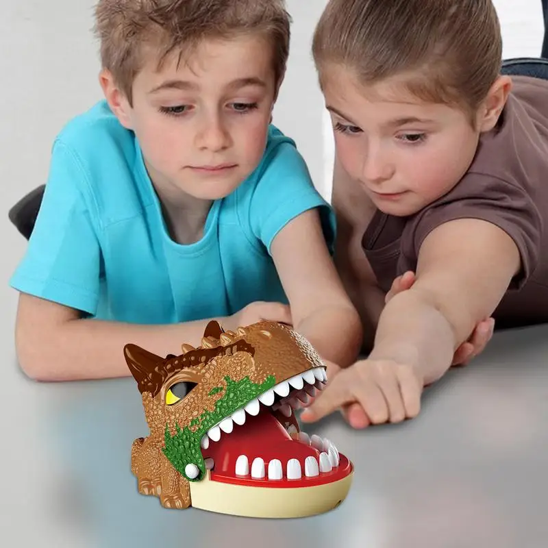 Bite Finger Toy Dentist Game Toys Tricky Dinosaur Biting Fun Dinosaur Interaction Toy Pressing Teeth Action Enhance Hand-Eye