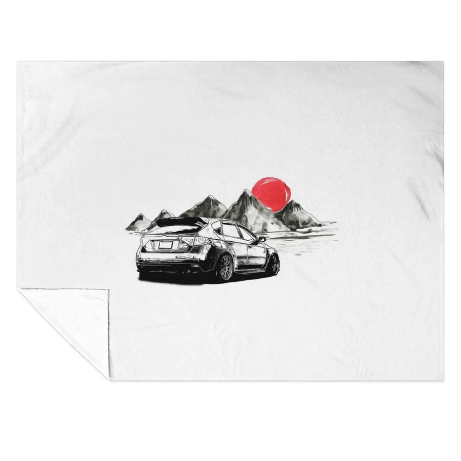 

Black And White Impreza STI Hatchback Throw Blanket Vintage Thermal Baby Sleeping Bag Blankets