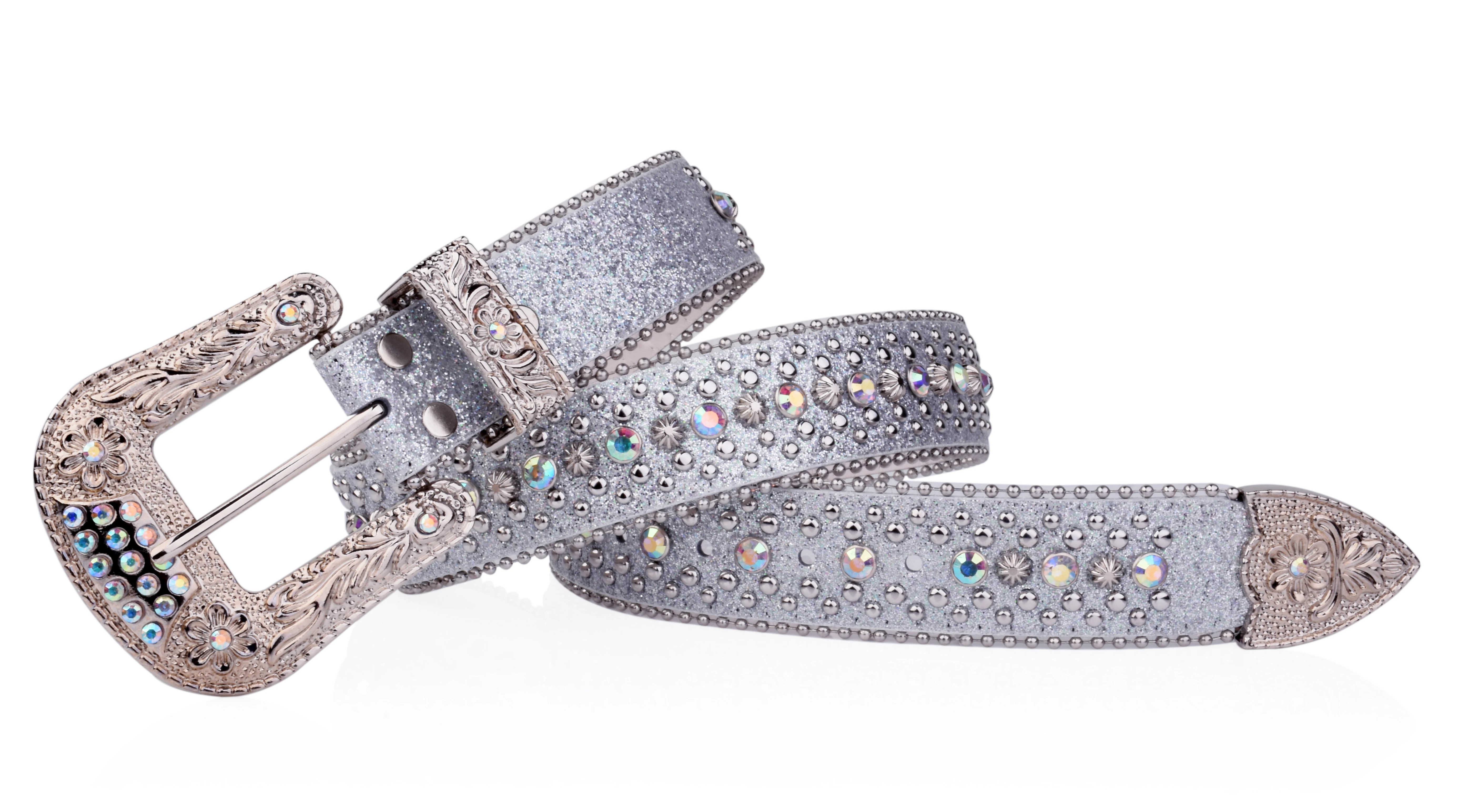 Punk Rock Damengürtel Luxus Strass glänzender Knopf PU verziert Y2K Gürtel Retro Herren Jeansgürtel – Detail 10