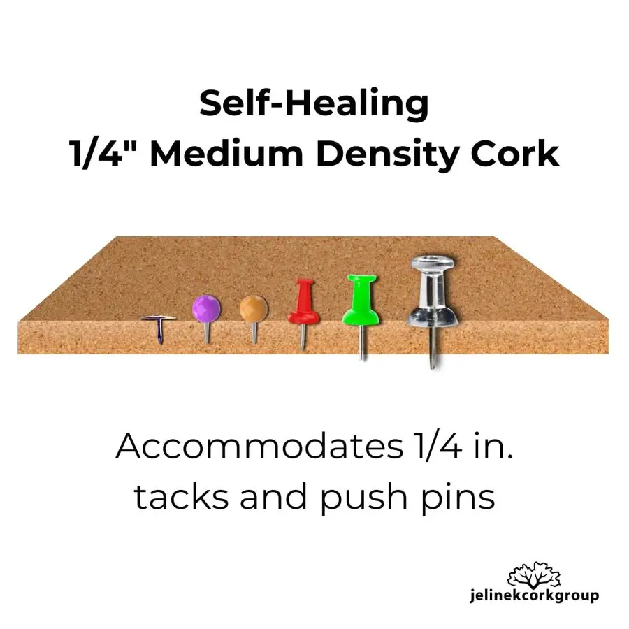 Rolo grosso do quadro de avisos da cortiça 24 x 48 x 1 4 polegadas