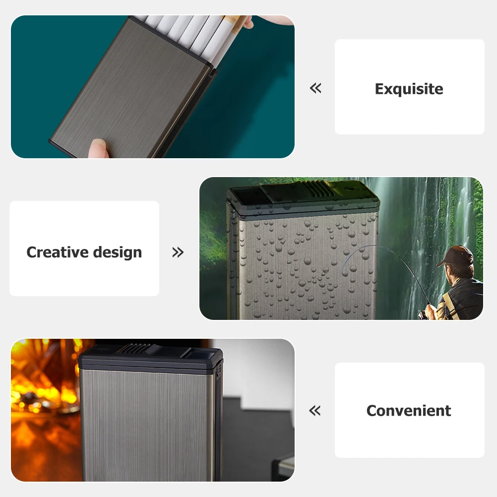 

Metal Cigarette Box Premium Plastic Portable Cigarette Case For Men Travel Smoke Storage Holder Durable Moisture Proof