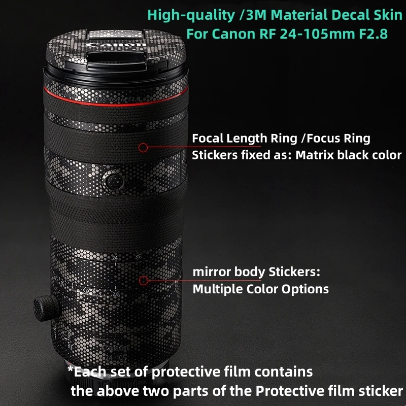 For Canon RF 24-105mm F2.8 Decal Skin Camera Lens Sticker Vinyl Wrap Film Protector Coat RF24-105 24-105 2.8 RF24-105mm F/2.8