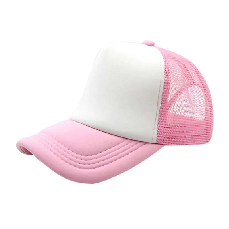 Children Girl Boy Baseball Cap Baby Kids Classic Solid Color Sun Hat Toddler Adjustable Breathable Mesh Sunshade Peaked Caps