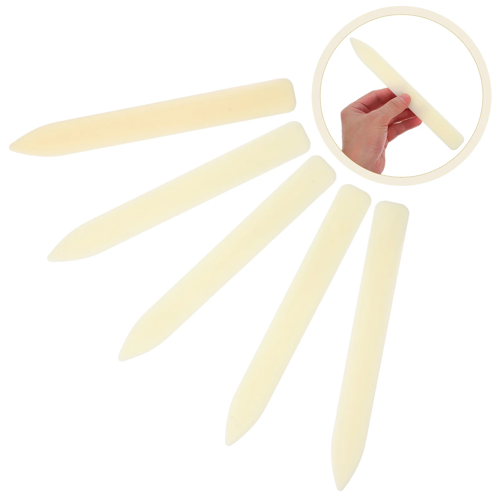 5 Pcs Origami Knife Paper Craft Tools Plastic Scoring Bone Folder for Bookbinding