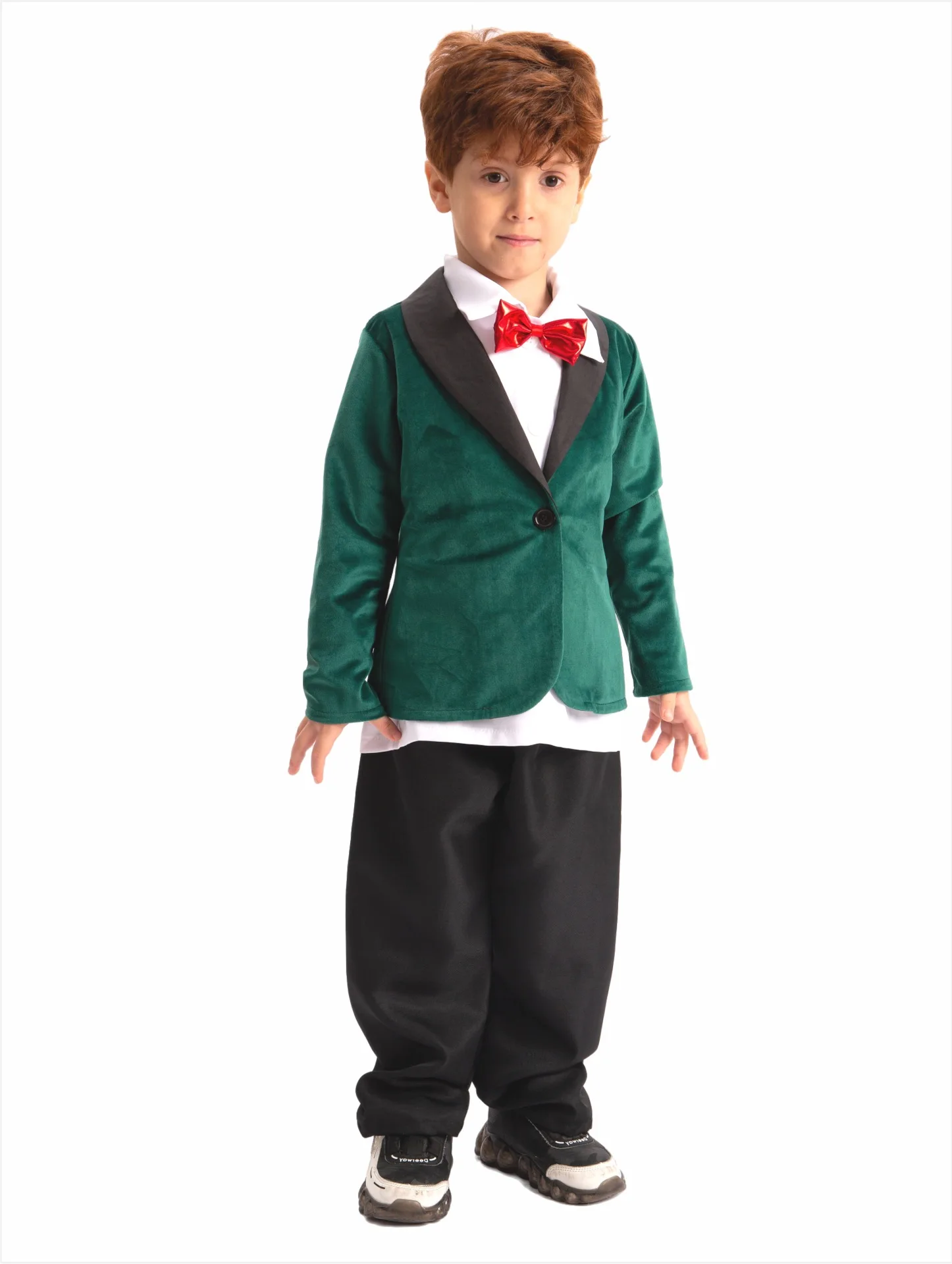 Boy Christmas Fairy Winter Christmas babbo natale Cosplay Green tree suit Costume Kid boy elf