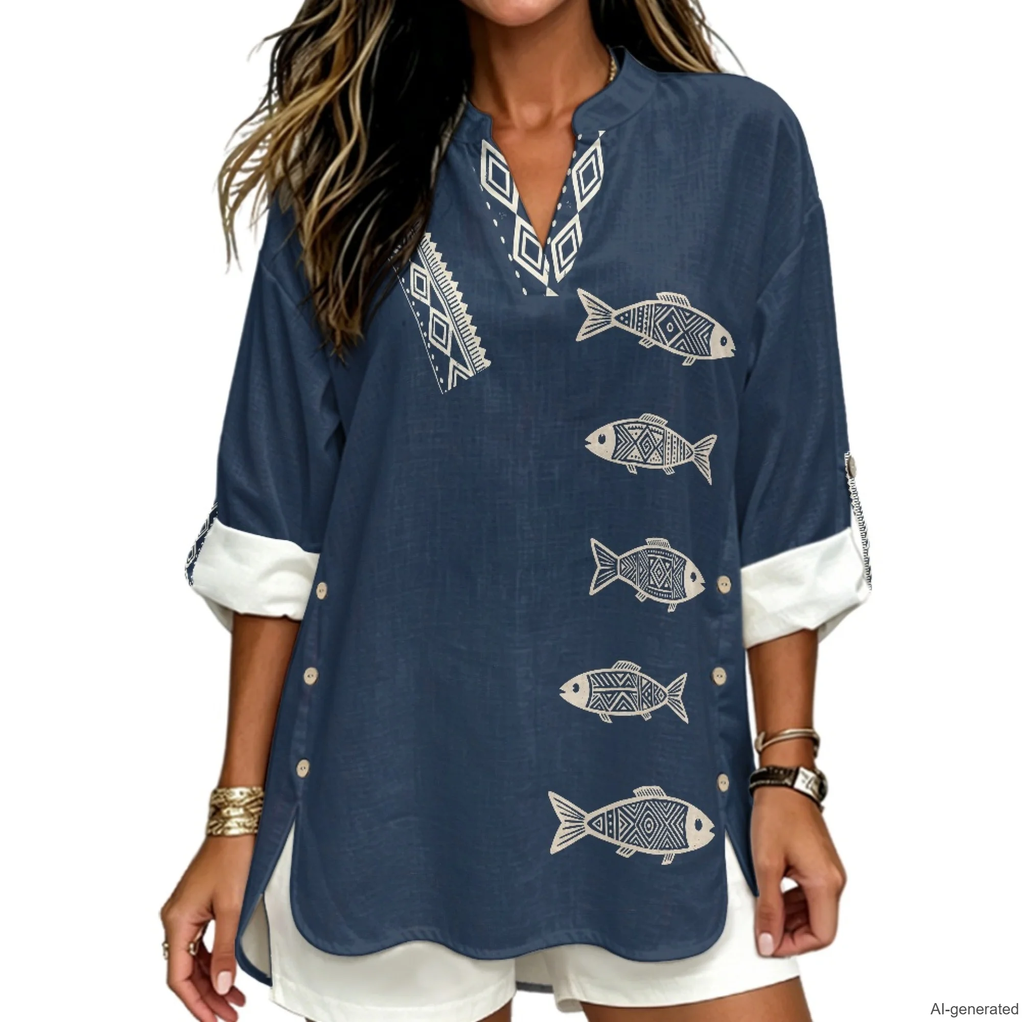 XIXIRIMIDO Women's Linen Blouses and Shirts Female Clothing Hot Sale T-Shirt Vintage Print Korean Style Streetwear Y2K Clothes