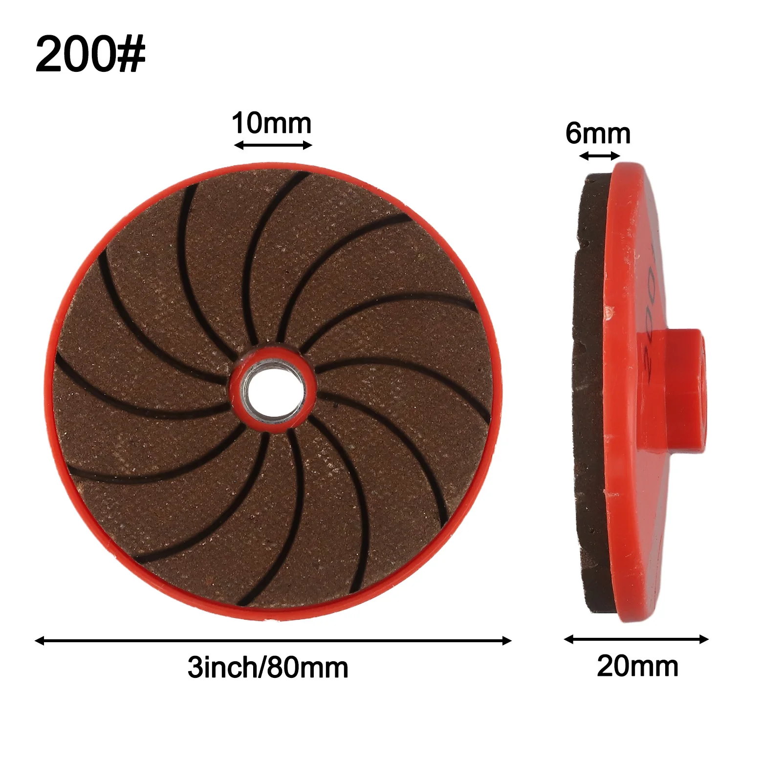 1pcs M10 Thread 80mm Diamond Polishing Pad Wet Dry Buff Disc Abrasive For Marble Concrete Polishing Tools 50/100/200Grit