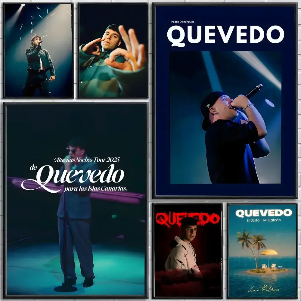 Singer Quevedo Poster Self-Adhesive HD Mural Wall Decals, Living Room Bedroom Home Decor Gift