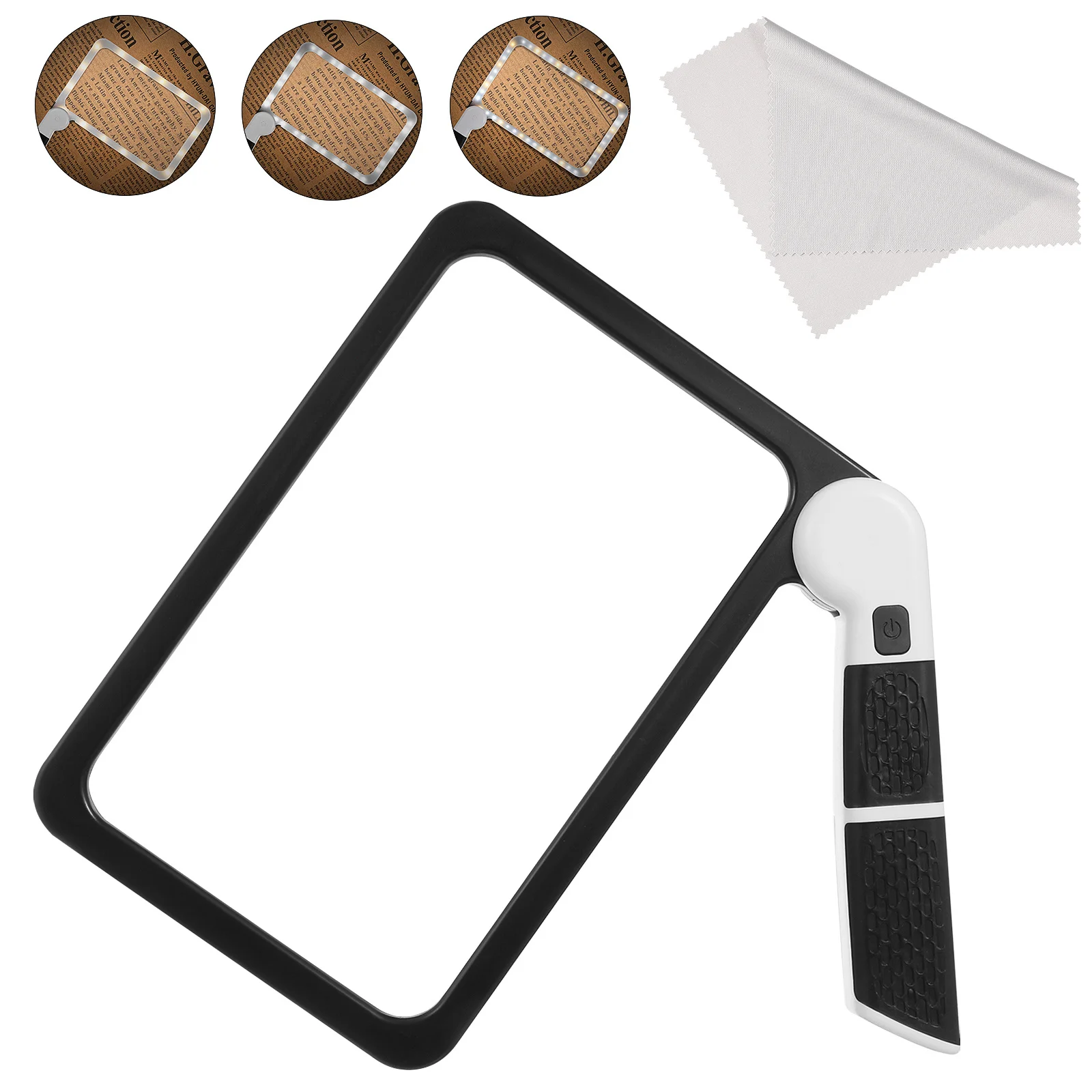 Lupa de lectura portátil, lupa plegable grande con luz Led, lupa iluminada portátil para reparación de lectura