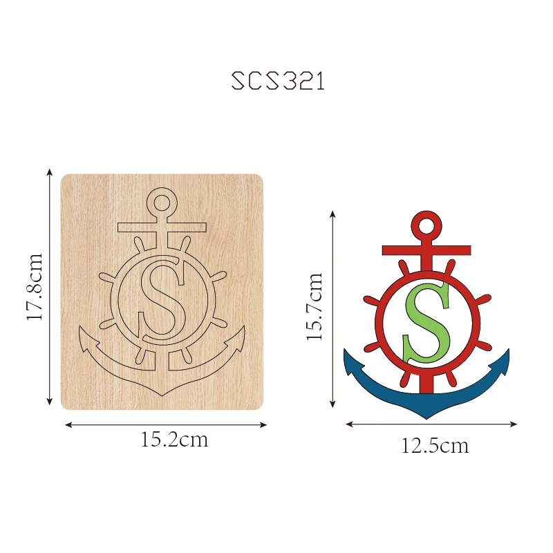 Ship's anchor Wooden Cutting Knife Die, Used with the Machine, SCS321