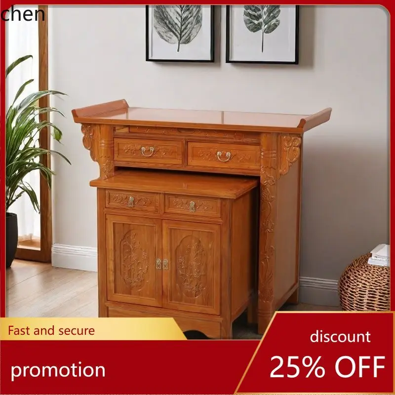 

HT Chinese Style Altar Incense Case Home Buddha Table God of Wealth Three-Layer Altar Buddha Table Guan Gong Altar Buddha Table