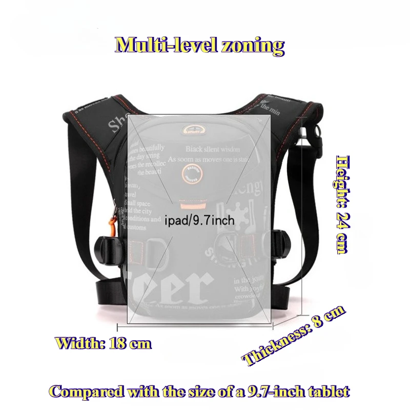 Neue Tarnfarbene Tasche für Männer und Frauen Wasserabweisende Oxford-Oberschenkeltasche Multifunktionale Taktische Umhängetasche Outdoor Wasserabweisend – Detail 9