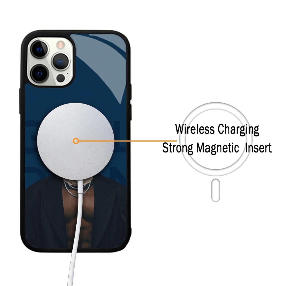 J-Jungkook Jeon Seven Gold Phone Case For IPhone 11 12 13 14 15 Plus Pro Max Mirror Acrylic Cover For Magsafe Wireless Charging