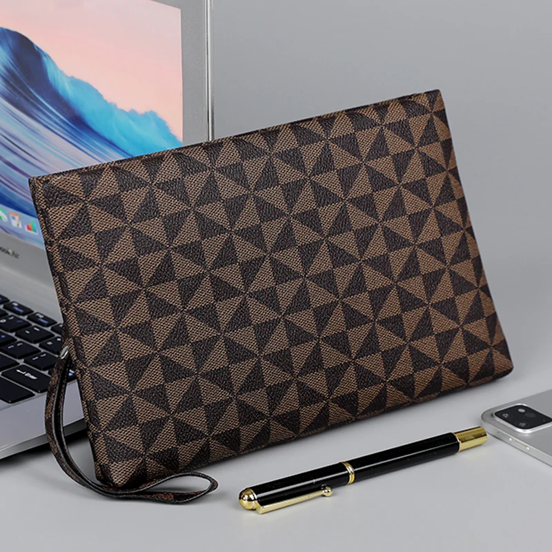 Luxury Design Soft PU Leather Men Clutch Bag Durable Business Men Cardholder Case Fashion Casual Male Money Handbag Day Clutch