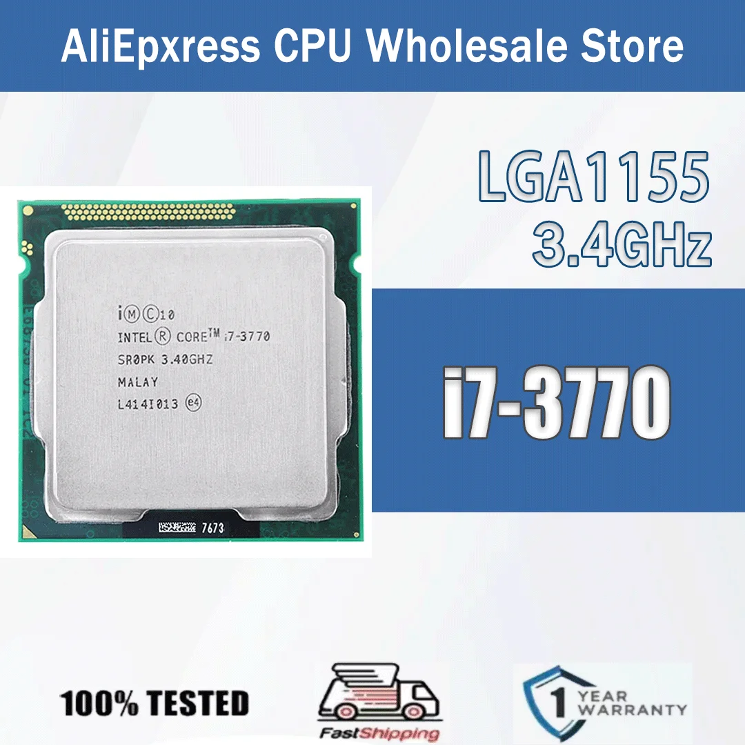 Intel Core i7-3770 3,4 GHz 4 núcleos 8 hilos 8M 77W i7 3770 Computadora CPU Procesador Servidor Paquete LGA1155