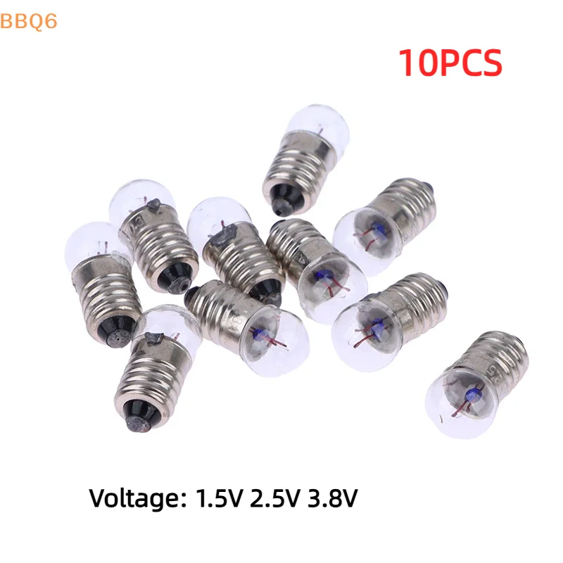 10Pcs 1.5V 2.5V 3.8V Flashlight Small Bulb For Testing Lab Teaching Small Round DIY Work Mini Light