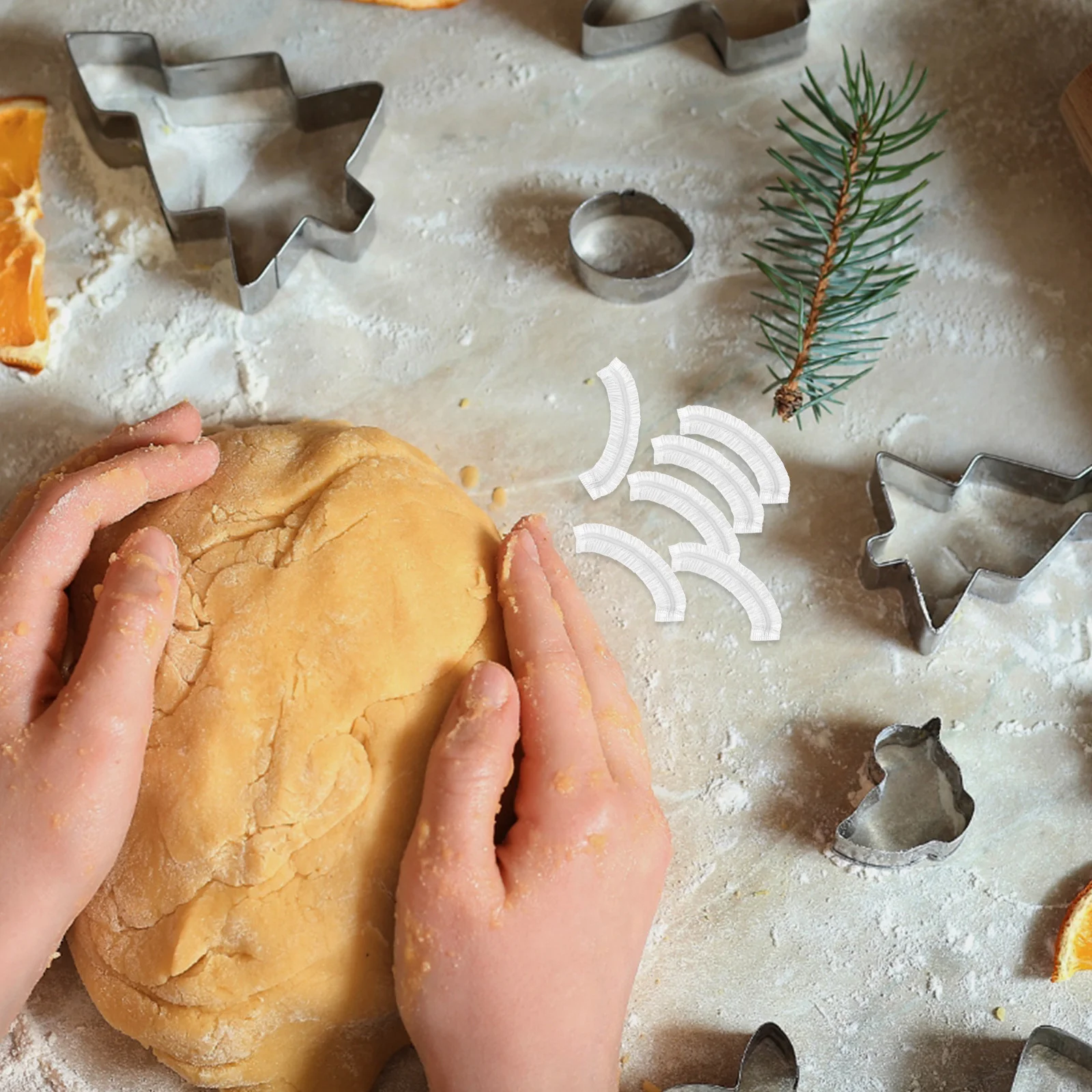 

100Pcs Reusable Food Covers Bowl Sourdough Proofing 38cm Clear Outdoor Party Supplies Plastic Covers for Bowls