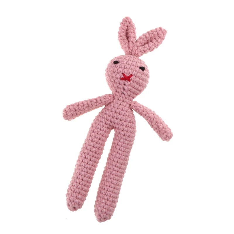 Photography Props for Baby Boys Girls Unisex Handcrochet Rompers Hat Bunny Toy Headdress Rabbit Costume Newborn Outfits