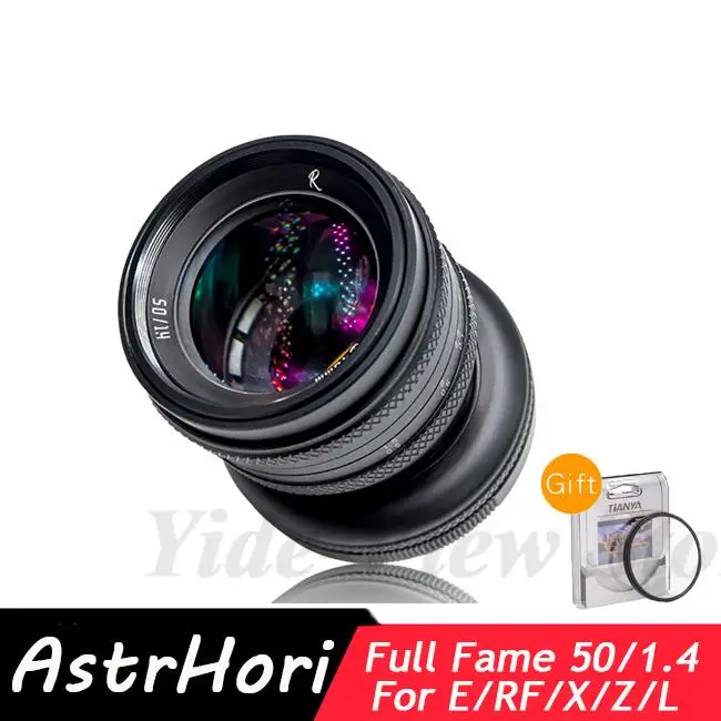 AstrHori 50mm F1.4 Tilt lens Large Aperture Full Frame Manual For Sony E Canon RF Fuji X Nikon Z Leica Panasonic L-Mount