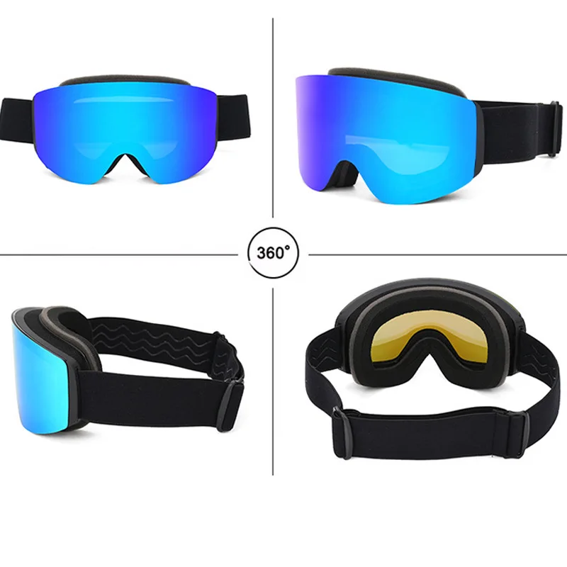 

Best-selling magnetic cylindrical ski glasses snow goggles protective glasses double-layer anti-fog ski goggles