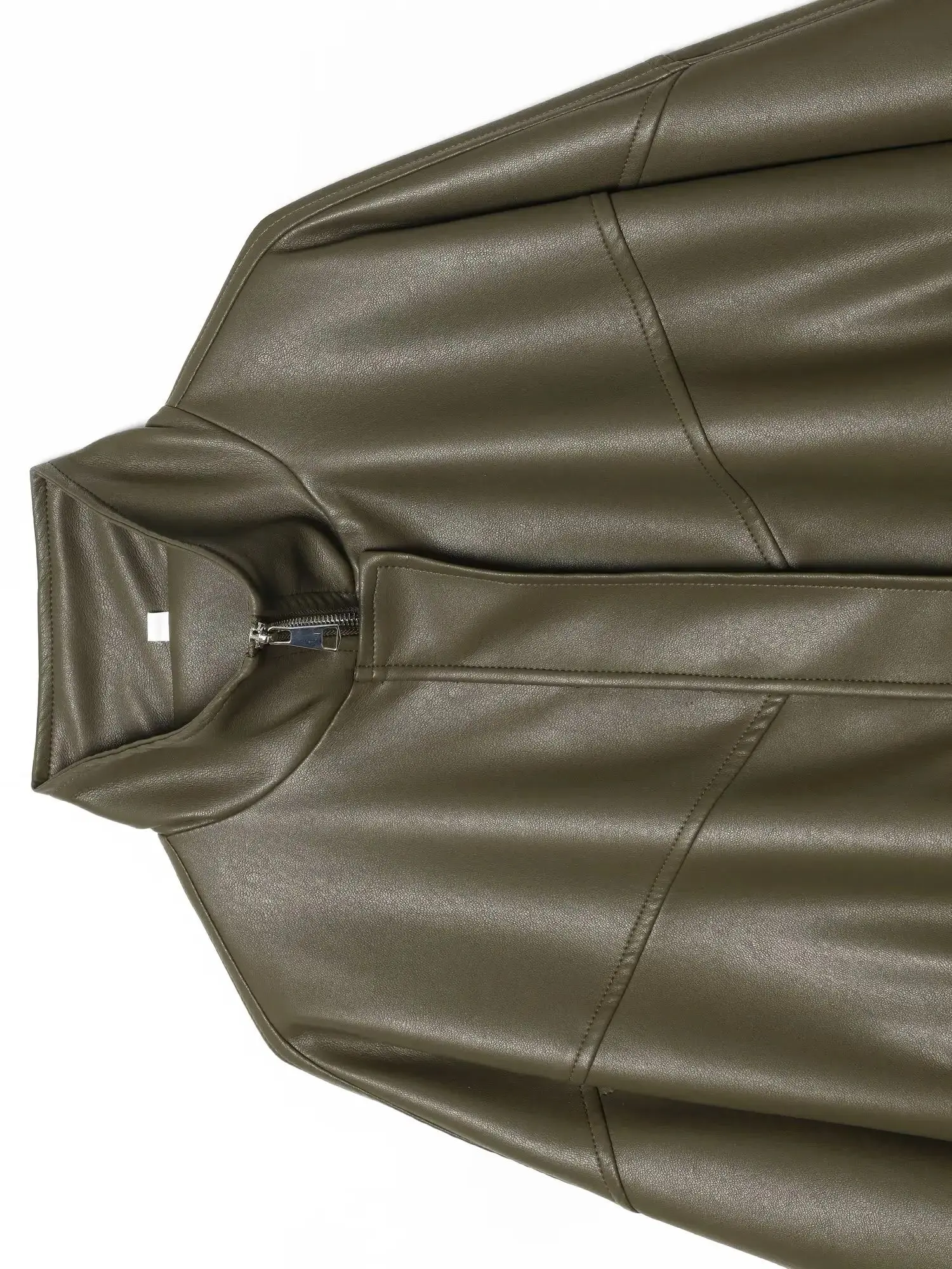 Vintage 2026 Fall Winter Brown Business Casual Faux Leather Women Jackets Chic Vintage Spliced Zipper Christmas Ladies Jackets