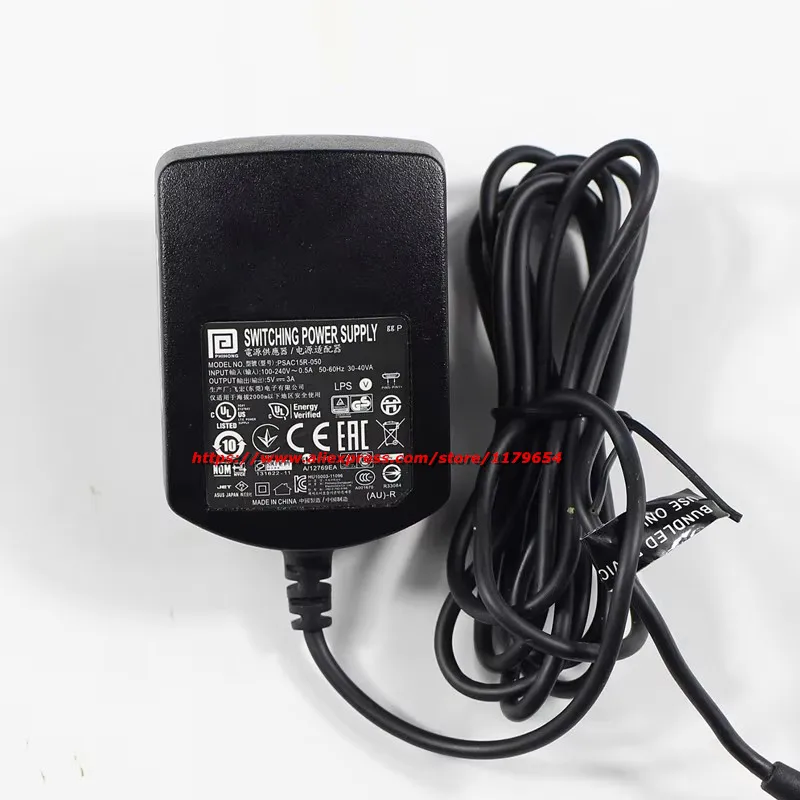 Original Model PSAC15R-050 5V 3A Micro USB Phihong Switching Power Supply For Logitech AC Adapter Charger US/ EU/ UK Plug