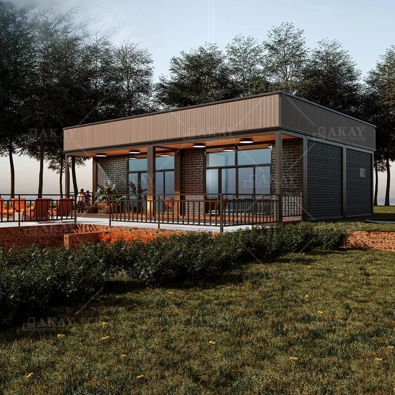 Casa móvel sobre rodas Casa pré-fabricada moderna de 3 quartos Villa contêiner ao ar livre de 20 pés Casa pequena