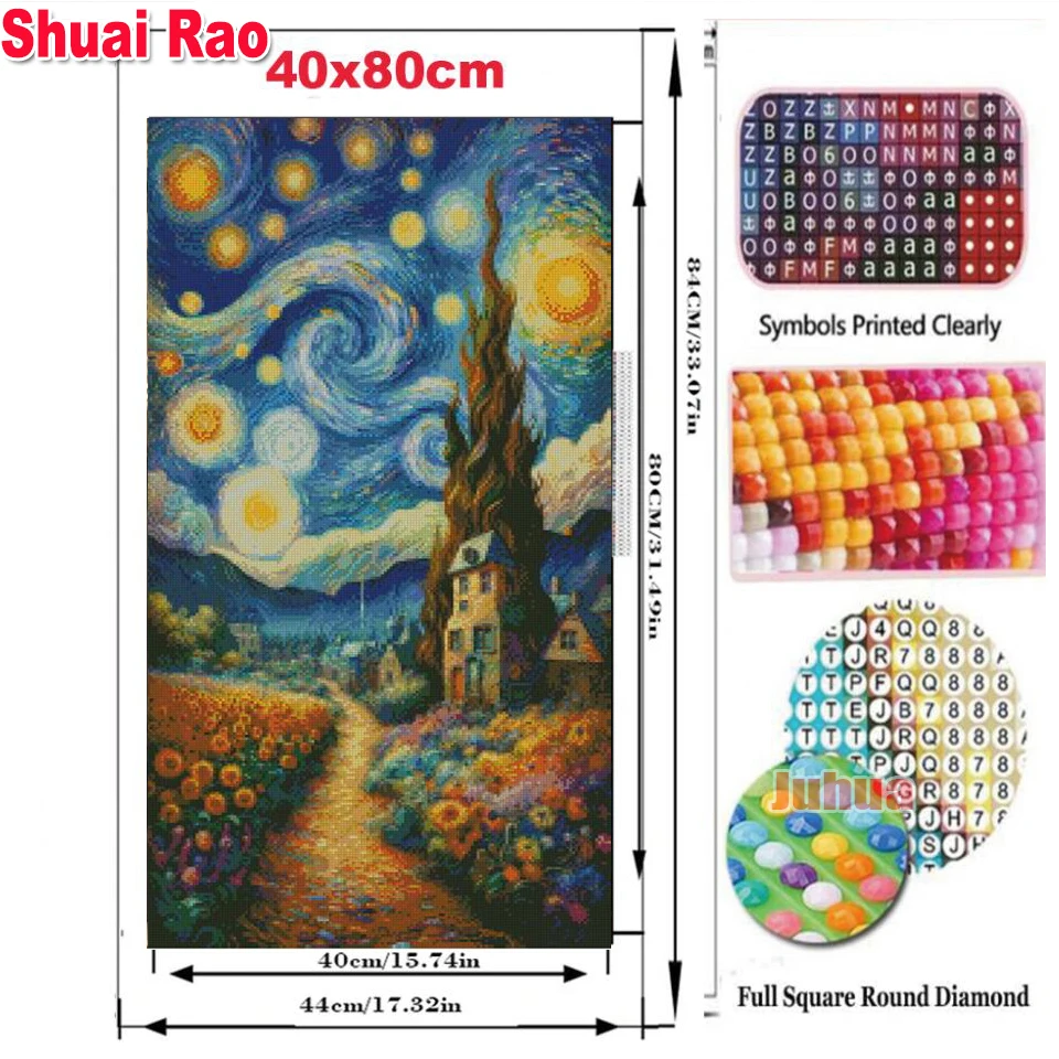 Famous Art of Abstract Van Gogh diy Diamond Painting Cross Stitch Mosaic Japanese waves5D Full Diamond Embroidery Wall decor