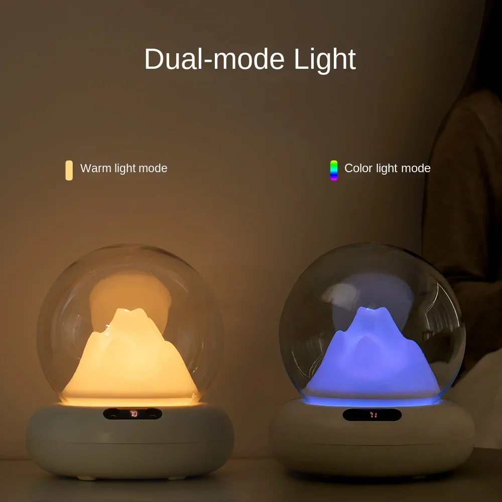 USB Mountain View Humidifier Household 2L Large-capacity Bedroom Colorful Atmosphere Lamp Desktop Creative Double-jet Humidifier