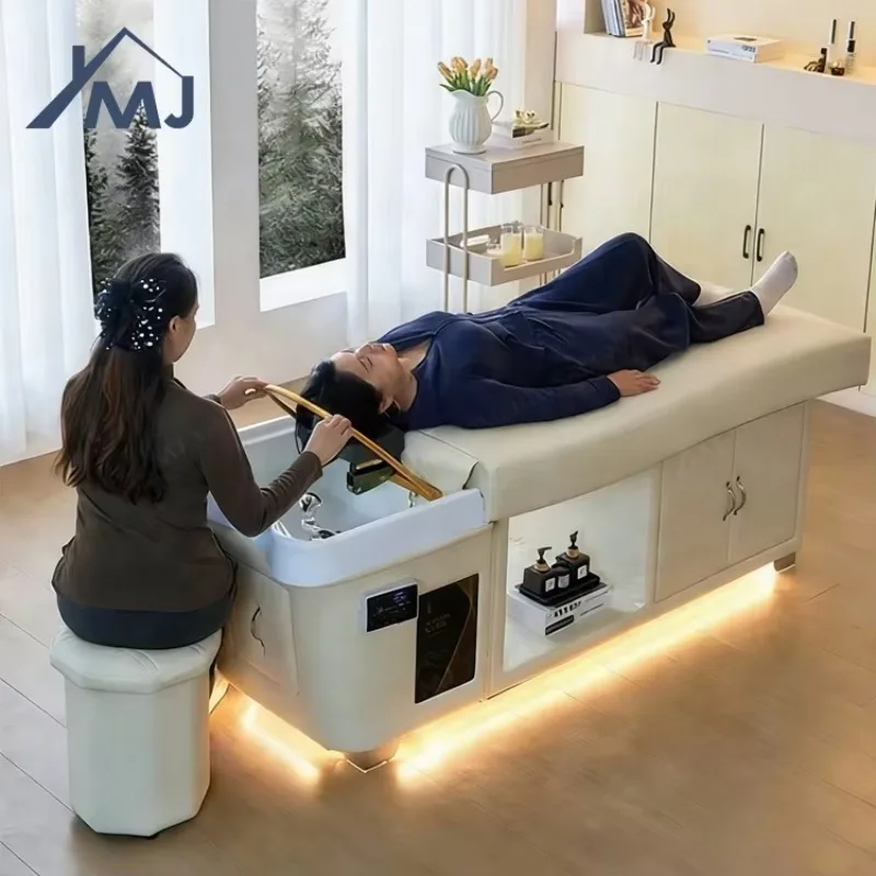 

Lay Down Wash Massage Water Therapy Shampoo Chair Hair Salon Korean Head Spa Bed