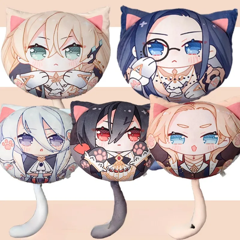 For All Time Fantasy Figurines Ayn Alkaid Rorschach Clarence Emerald Cat Ear Mini Pillow Pendant Soft Kawaii Exquisite Present