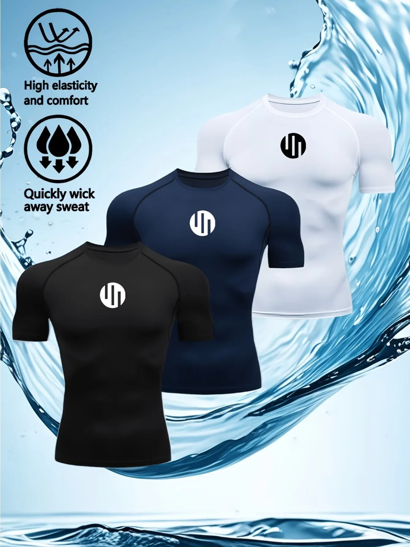 Triplet Men's Compression Printed T Shirt Summer Sportswear Running T-shirt Elastic Quick Dry Sport Gym Fitness TShirts Men