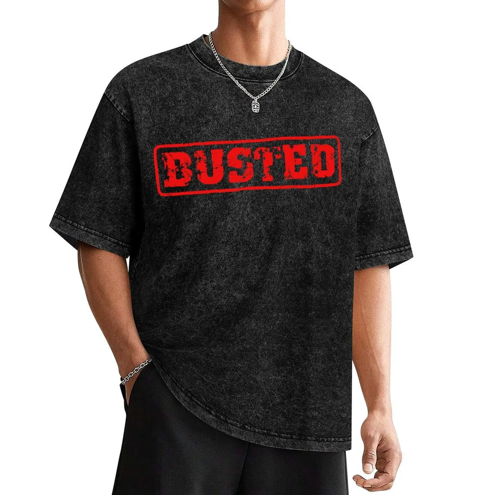 BUSTED T-Shirt T-shirts man blanks oversizeds oversized men clothing